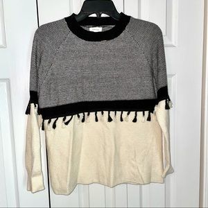 long sleeve light-weight tassel sweater